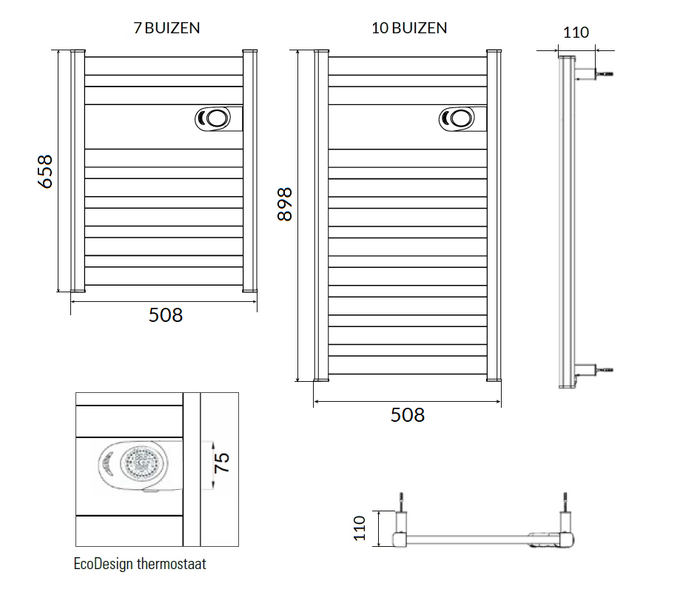 Afmetingen DRL ZION