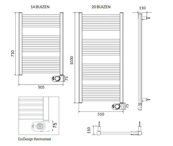 Afmetingen DRL NOXX